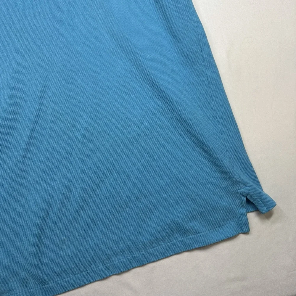 Ralph Lauren Polo Shirt Mens Large Sky Blue Classic Fit Yellow Pony Short Sleeve